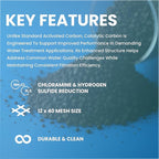 LiquaGen 1 Cubic Foot - Coconut Carbon Media Whole House Systems | Contaminant Remover | Highly Porous Activated Charcoal Bulk for Whole Home Water Purification System's