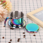 Portable Stainless Steel Coffee Drip Filter, High Density Filter for Sweet and Smooth Taste, Practical Pot for Coffee Lovers, Gift or Collection, Pot