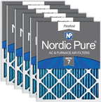 Nordic Pure 14x25x1 MERV 7 Pleated AC Furnace Air Filters 6 Pack