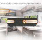 RV Premium Charcoal Activated Carbon Fiber Air Conditioner Filter - Air Duct AC Carbon Filter Replacement for RV AC Vent (4 Pack, 4" x 16")
