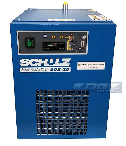 SCHULZ REFRIGERATED AIR DRYER FOR AIR COMPRESSOR, COMPRESSED AIR SYSTEMS, 20 CFM, GOOD FOR 5HP COMPRESSORS MAX (WITH PRE-FILTERS)