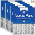 Nordic Pure 16x24x4 (Actual Size: 15 3/8 x 23 3/8 x 3 5/8) Pleated MERV 12 Air Filters 6 Pack