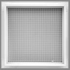 HVAC Premium 20'' x 16'' Cube Core Eggcrate Return Air Filter Grille for 1'' Filter - Aluminum - White [Outer Dimensions: 22.5'' x 18.5]