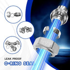 Compressed Air Line Kit, 3/4" x 50‘&120’&200‘&300‘ HDPE-Aluminum-HDPE Piping, Air Line Hose, Air Hose Kit with Air Compressor Accessories and Airline Tubing