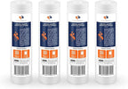 Aquaboon 5 Micron 10 x 2.5 Grooved Sediment Water Filter Replacement for Whole House Filter Cartridge Compatible with AP110, WHKF-GD05, CFS110, 4-Pack