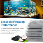 6Pack Aquarium Activated Carbon Bags Fit for Marineland All C-Series and Magniflow Canister Filters Rite-Size S, T and X, Charcoal Bags for Fish Tank Filter, Aquarium Carbon Media