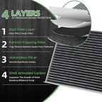 FL3Z19N619A (CF12150) Premium Cabin Air Filter With Activated Carbon Compatible with Ford F-150 F-250 F-350 F-450 F-550 SUPER DUTY 2015-2024