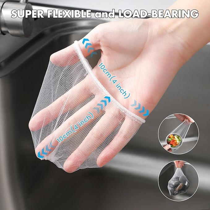 Disposable Sink Strainer Mesh Bags - Kitchen Accessories Sink Drain for Collecting Kitchen Food Waste Leftover Garbage (800)