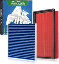Cabin & Engine Air Filter Combo Fit for Volkswagen Atlas 2018-2026 2.0L 3.6L, Atlas Cross Sport 2020-2026 Activated Carbon Cabin Filter Replace#CF11643 3QF129620 Atlas Air Filter for My Car