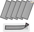 YOKIVE 6 Pcs Magnetic Floor Vent Covers, Floor Register Cover PVC Mesh Air Vent Screen Filters, Great for Home Floor, Wall, Ceiling, Catch Debris Hair Dust (Black, 10-Inch x 5-Inch)