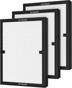 3 Pack E-200 HEPA Air Filter Compatible with LUNINO E-200 Air Purifier Filter Replacement 3 Stage Strong and Efficient Filtration For LUNINO Home Large Room up to 1740sq.ft