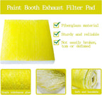 AUC Paint Booth Exhaust Filters, 24" x 24" (300 pieces),22 Gram Fiberglass Paint Arrestors Pad,Captures Overspray Paint Particles in Paint booth