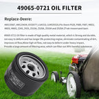 49065-0721 Oil Filter Compatiable with Kawasaki FR541V FR600V FR651V FR691V FR730V FS481V FS541V FS600V FS651V FS691V FS730V FX481V FX541V FX600V FX651V FX691V FX730V Engines 49065-7007 (2PCS)