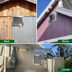 Heat Dissipation Louvered Vent Wall Gable Vents 304 Stainless Steel, Weather-Resistant Air Grille for Shed Barn Generator Box(14x22in/35x55cm)