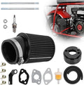 High Performance Upgraded 62mm Air Filter Adapter Intake and Spark Plug Kit for Predator 212cc 6.5Hp Baja MB165 & MB200 BK200 BT200X RT200 Mini Bike Go Kart Black