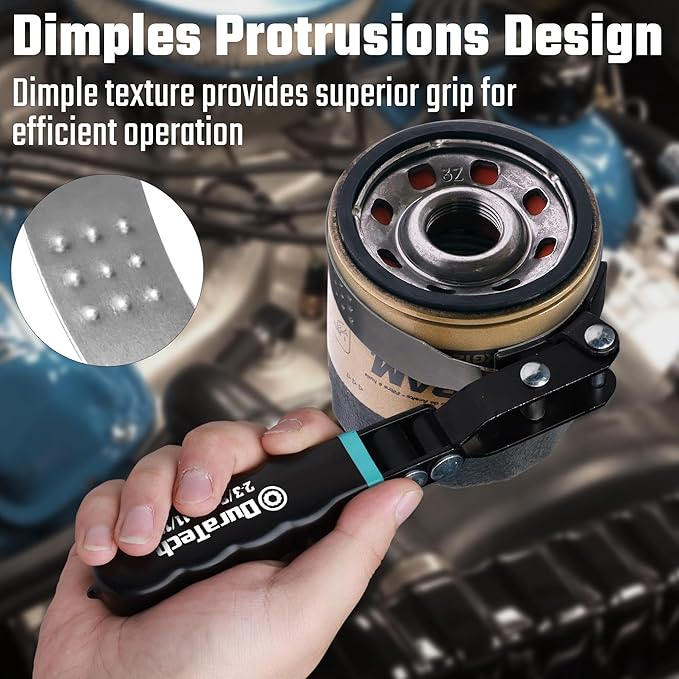 DURATECH Extra Small Swivel Oil Filter Wrench, Oil Filter Removal Tool, Fits Filters 2-3/8" to 2-11/16", Ideal for Car Repair Tools