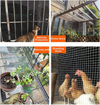 Garden Chicken Wire Animals Enclosure 304 Stainless Steel Woven Wire Mesh Welded Mesh Galvanised Steel Wire Hard and Heat Resisting Wire Mesh Used for Many Projects (Size : L:1.2m-H:1m-2cm)