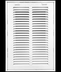 HVAC Premium 8 x 18 Duct Opening Steel Return Air Filter Grille, for 1-inch Filter, Removable Door, Flat Stamped HVAC Vent Cover Grille, Outer Dimensions 10.5 x 20.5