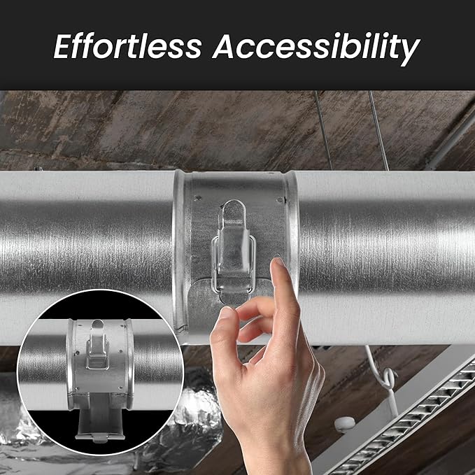 8" Inch Inline Round Duct Filter - G4 Class Filter with Mesh Screen - Dust Collection and Air Purification - Rigid or Flexible Vent Hose Filter
