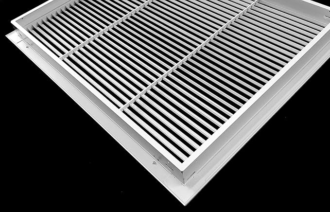 HVAC Premium 20" X 30" Aluminum Return Filter Grille for 1" Filter - Easy Airflow - Linear Bar Grilles [Outer Dimensions: 22.5"w X 32.5"h]
