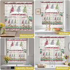 Swag Valance Curtains, Happy Easter Gnomes with Eggs on Grass Rod Pocket Valances Swag Topper for Kitchen Windows, Spring Floral on Wood Barn Light Filtering Short Curtain for Bedroom Bathroom 56x36In