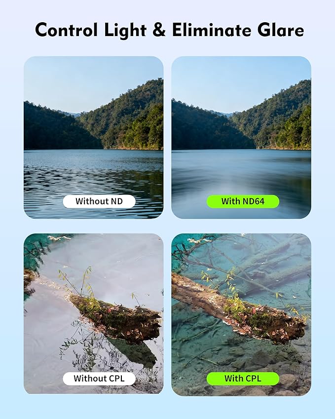 ND1000 Filter for DJI Mavic 4 Pro, 10-Stop Super Neutral Density Filter, Enables Long Exposure for Daytime Time-Lapse, Smooth Water Flow & Motion Blur Effect