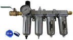 THB 4 Stage High Flow 70 Series Industrial Ultra Clean Compressed Air Filter Regulator Dryer Combination (1/2" NPT, AUTO Drain)