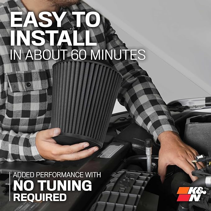 K&N Cold Air Intake System: Dry-Flow Air Filter, Increase Performance & Acceleration: Compatible with 2005-2023 CHRYSLER/DODGE, 300C, Challenger, Charger, Magnum, 71-1542