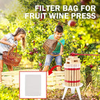 CAELUM 1.6 Gallon Capacity Fruit and Wine Press Filter Bag, 2Pack Juice Maker Filter Bag for Outdoor, Kitchen