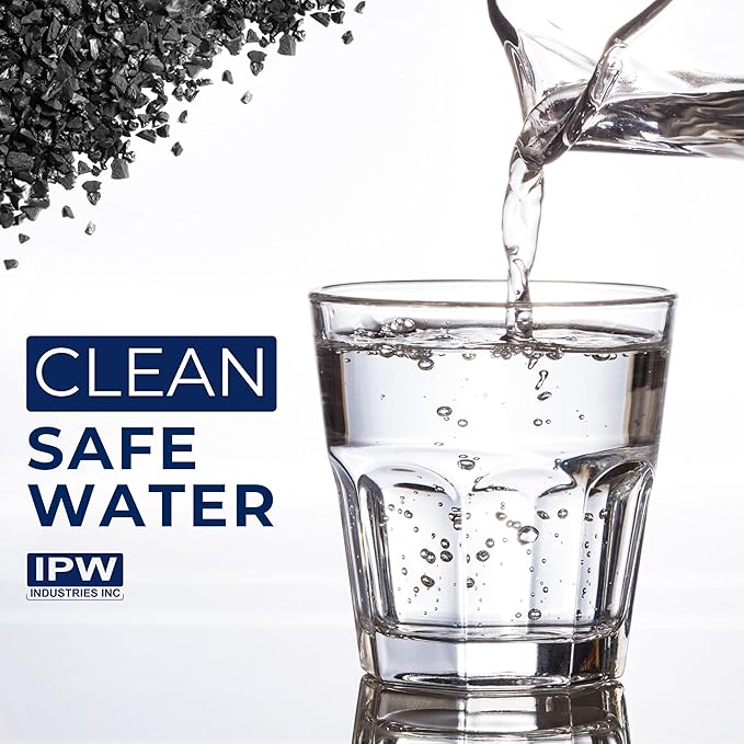 IPW Industries Bulk Activated Carbon - Coconut Shell Granular Activated Charcoal (GAC) for Water Filtration - Replacement Media for Pre and Post Carbon Water Filters (25 lbs)
