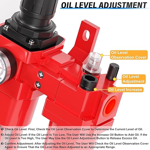 TAILONZ PNEUMATIC 1/2 Inch NPT Air Filter Pressure Regulator Water/Oil Trap Separator Combo(0-150PSI),Air Tool Compressor Filter with Gauge AC4010-04M(Manual Drainage)