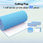 16 x 120" Air Vent Filters, Cut-to-Size MERV 8 Filter Material, Triple Layer HVAC Furnace Vent Filters for Home, Floor, Ceiling, Grilles - Includes 48PCS Adhesive Hook Tape.
