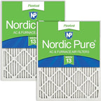 Nordic Pure 14x25x1 (Actual Size: 13 1/2 x 24 1/2 x 3/4) Pleated MERV 13 Air Filters 2 Pack