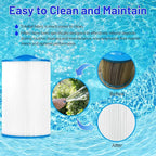HANXER® C-7350 Spa Filter Cartridge Compatible with Caldera 50, PLFC-7350, 1019401, 73532, PCD50N, FC-3963, 75017 Hot Tub Filter, 50 sq.ft, 1 Pack