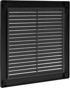 Vent Systems 6" x 6" - Pack of 2 - Black Plastic Soffit Vent Cover - Durable Flat Square Air Vent Grille with Mesh Screen - Weather Resistant Ventilation Grill - Wall & Ceiling, Indoor & Outdoor