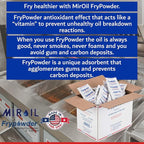 MirOil P46C Fry Powder Oil Stabilizer and Filter Aid, 46 x Size C Portion Pack(160ML Each) Fry Powder, Food Centers Cook Hotter, Deep Fryer Cooking Oil Saver Helps Save Grease & Remove Carbon Deposits