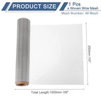 uxcell 40 Mesh 39" x 10" Woven Wire Mesh, 316 Stainless Steel Air Vent Filter Screen, Window Screen Mesh for DIY Projects Vents Cover Filtration Animals Fence