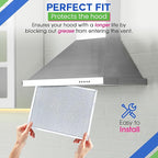 Bagean Stove Hood Vent Filters 9.9" x 11.7" 97007894 Compatible with Broan Range Hood Filter Replacement - Fit's Nutone Kitchen Exhaust Fan Filter Screen - Blocks Grease & Filters Oven Air (2-Pack)