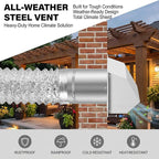 4 Inch Vent Covers for Wall, Galvanized Steel Dryer Vent Cover Outside with Screen, Dryer Vent Wall Plate for Dryer Exhaust Vent, External Extractor for House Ventilation&Outside Air Exhaust
