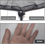 4 Pcs Rain Barrel Mesh Cover, 31.5 inch Water Collection Bucket Net with Adjustable Drawstring, Filter Screen for Outdoor Garden Rain Barrel Accessories, Prevent Fallen Leaves From Entering The Bucket