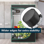 2Pcs 4 Inch Grow Tent Vent Cover Filter, Duct Filter Net with Elastic Band and Fixed Buckled, Black Mesh Screen Shield for Exhaust Fan, Plant Growth, Tent Ventilation