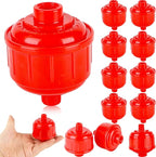 12 Pcs Disposable Mini Air Water Filters Red Air Line Filter Paint Gun Filter Removes Moisture Separator Standard 1/4 Inch Threads for Most Spray Guns and Air Tools