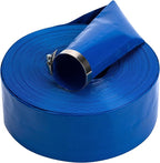 2-1/2 in x 100 ft Pool Backwash Hose Heavy Duty Drain Discharge Double PVC Lay flat General Purpose Vinyl Hose, Burst Resistant for Water Transfer Sump Pump Pool Filter (2.5in 100ft fiber reinforced)