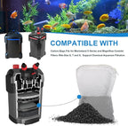 6Pack Aquarium Activated Carbon Bags Fit for Marineland All C-Series and Magniflow Canister Filters Rite-Size S, T and X, Charcoal Bags for Fish Tank Filter, Aquarium Carbon Media