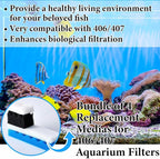 38 Pcs Compatible with Fluval 406/407 Filter Media Canister Filter Maintenance & Replacement Kit, Including Bio Sponge, Activated Carbon, Ceramic Rings, Mesh Bags, Rags, Silicone Lubricant