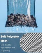 Pawfly 8 Pack Aquarium Filter Media Bags, Fine Mesh Filter Bag with Plastic Zipper Aquarium Media Bag for Activated Carbon, Bio Filter Balls and Filter Stones (15" x 10")