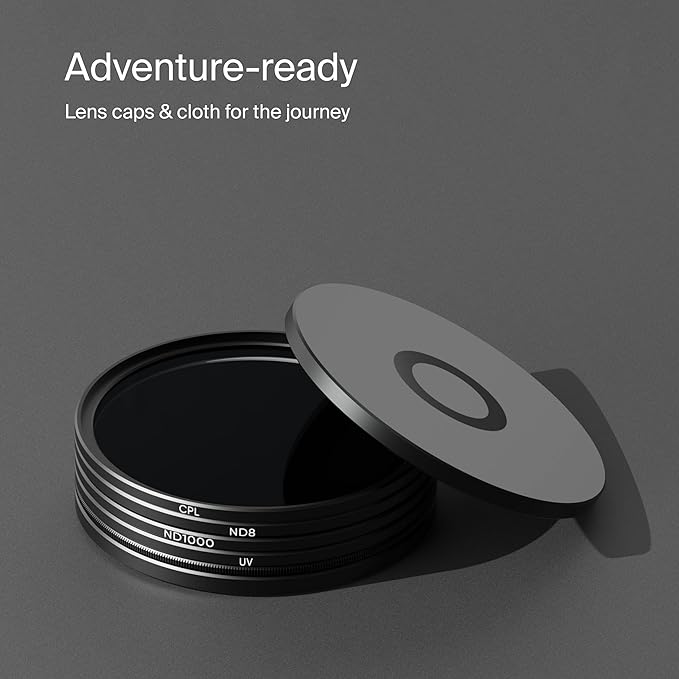 Urth 62mm 4-in-1 Magnetic Lens Filter Kit (Plus+) -UV, CPL, Neutral Density ND8, ND1000, Multi-Coated Optical Glass, Ultra-Slim Camera Lens Filters