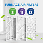 LotFancy 12x24x1 Air Filter MERV 13 4-Pack, Electrostatic Pleated HVAC Furnace Air Filter, Captures Pet Dander Smog Smoke, Actual Size: 11.75"x23.75"x0.75"