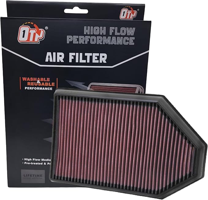 OTP2460 OTPerformance Engine Air Filter Washable : Fits With 2011-2019 Chrysler Dodge V6 V8 Charger Challenger 300 Increase Power Acceleration Premium Replacement
