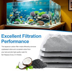 4 Pack Activated Carbon Inserts for AquaClear 70 Aquarium Filter,Carbon Media for Fluval Aqua Clear up to 70 Gallons Aquariums,Charcoal for Fish Tank Filter A1386